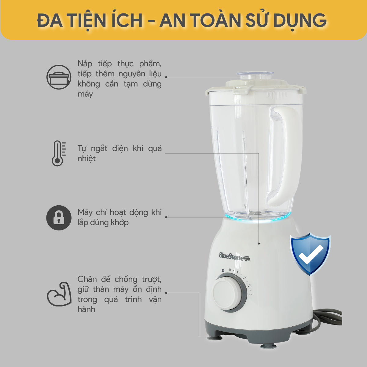 Máy Xay Sinh Tố BlueStone BLB-5328 1.5 Lít 450W