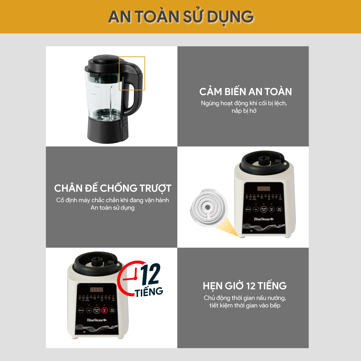 Máy Làm Sữa Hạt Đa Năng BlueStone BLB-6028 1.75 Lít 1000W
