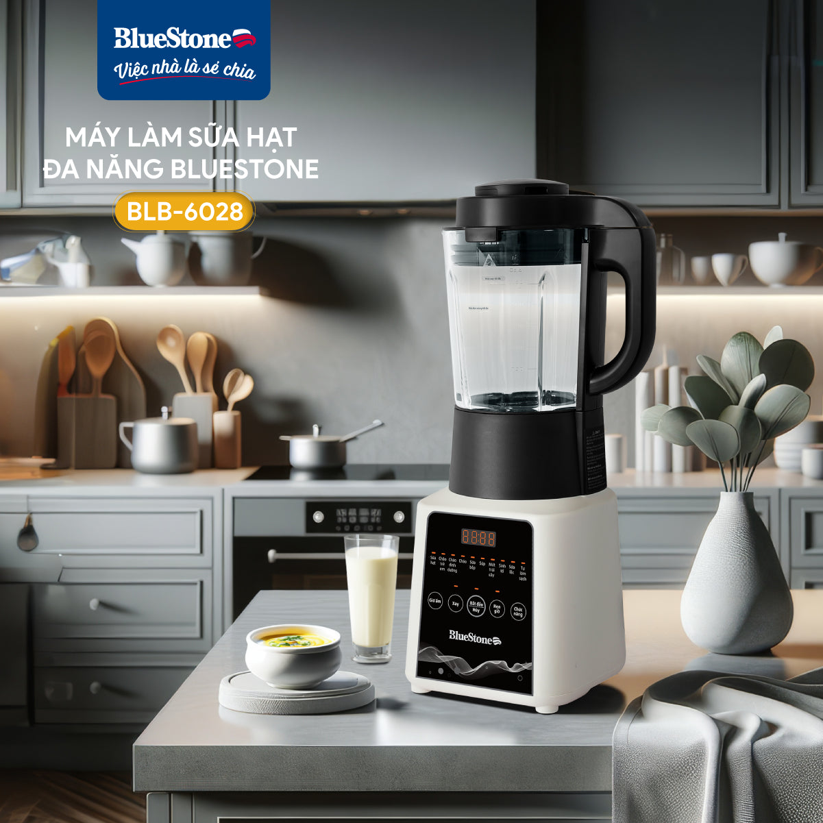 Máy Làm Sữa Hạt Đa Năng BlueStone BLB-6028 1.75 Lít 1000W