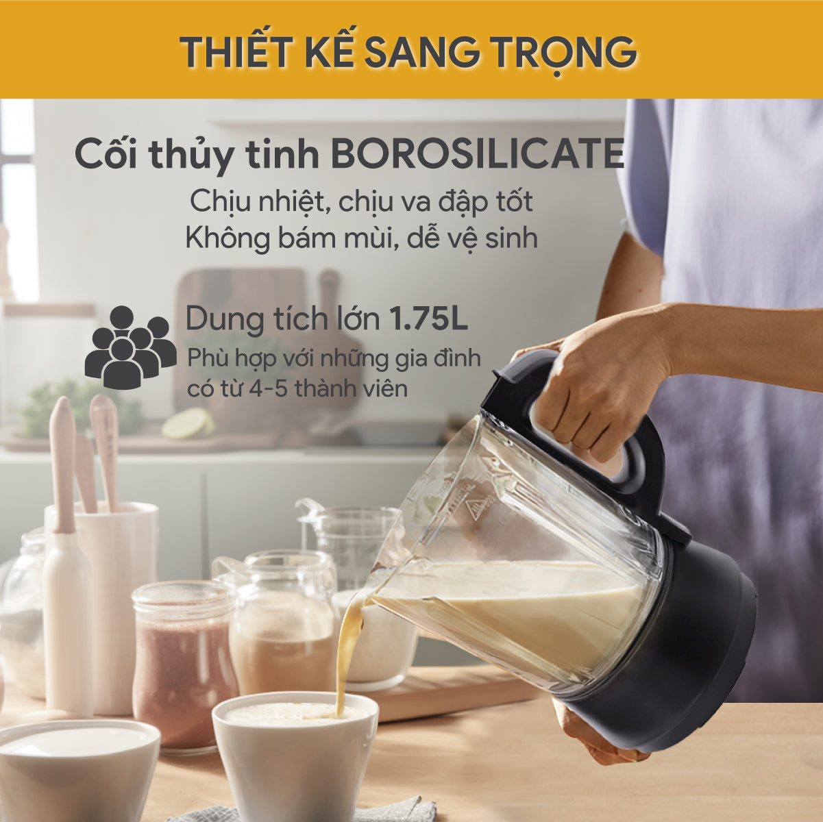 Máy Làm Sữa Hạt Đa Năng BlueStone BLB-6033 1.75 Lít 800W