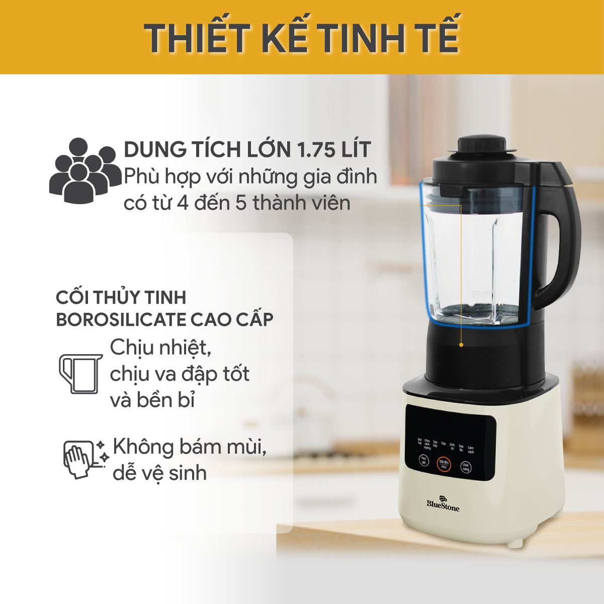 Máy Làm Sữa Hạt Đa Năng BlueStone BLB-6035 1.75 Lít 900W