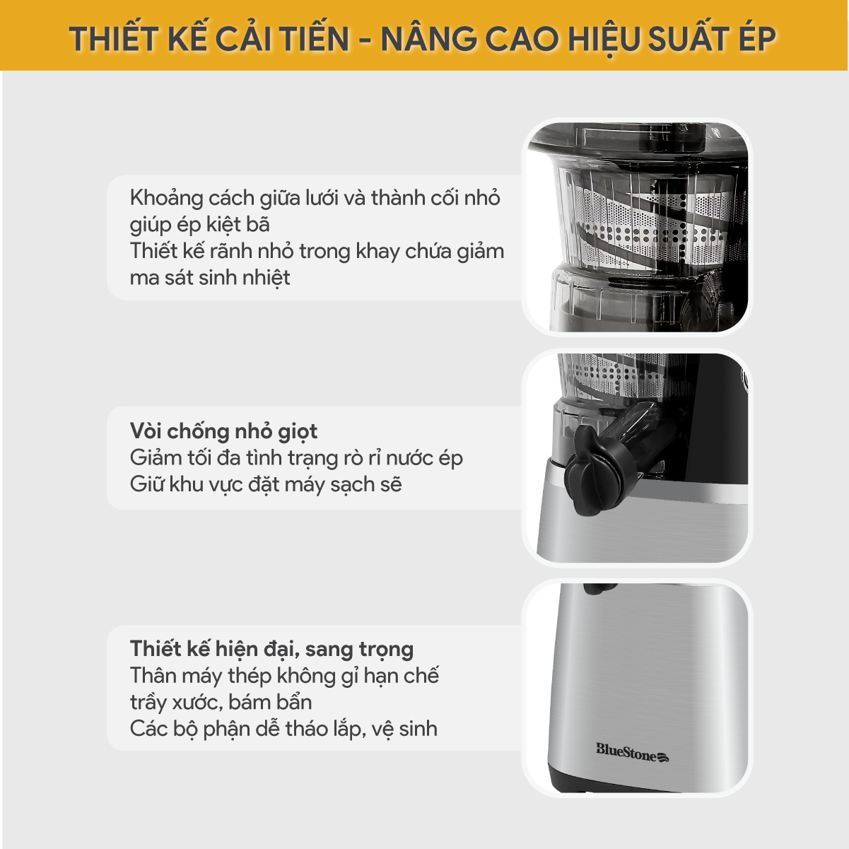 Máy Ép Chậm BlueStone SJB-6557 150W