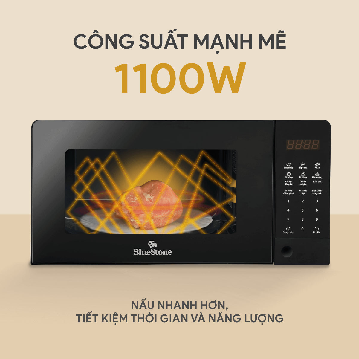 Lò Vi Sóng BlueStone MOB-7815 20 Lít 1100W