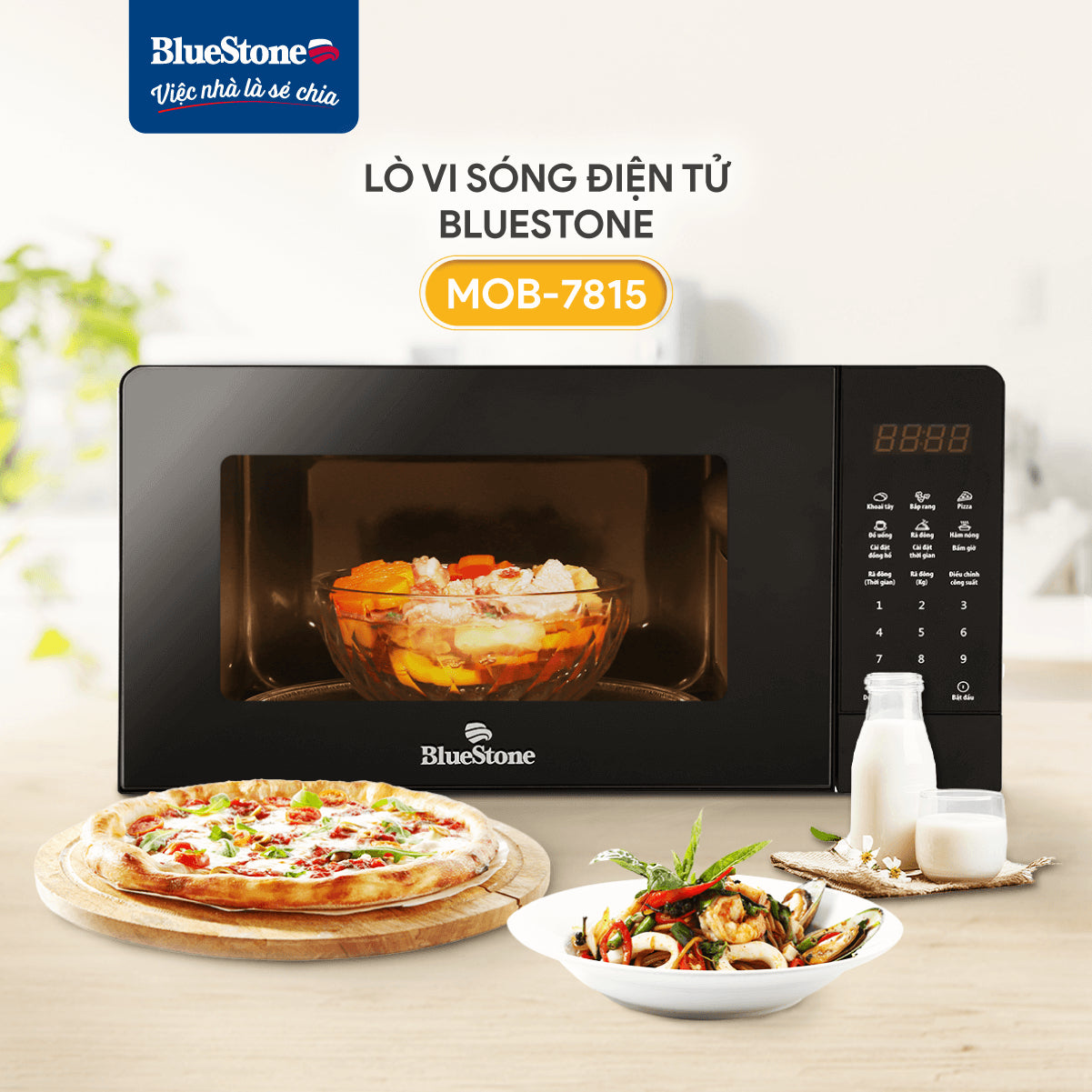 Lò Vi Sóng BlueStone MOB-7815 20 Lít 1100W
