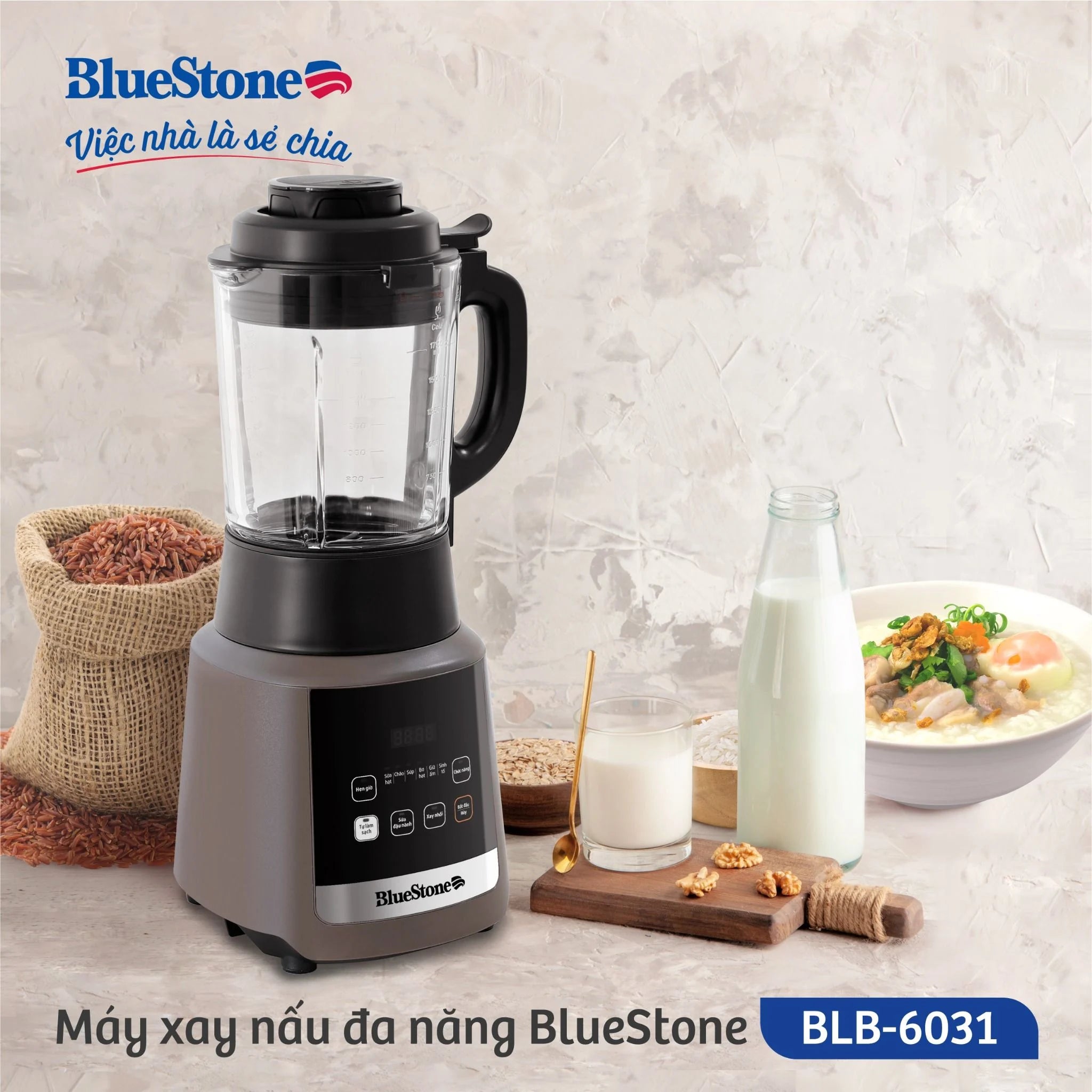 Máy Làm Sữa Hạt Đa Năng BlueStone BLB-6031 1.75 Lít 800W