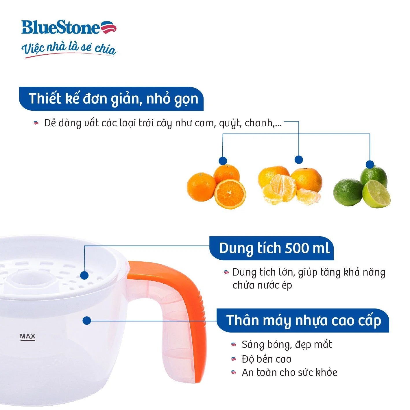 Máy Vắt Cam BlueStone CJB-1127 30W