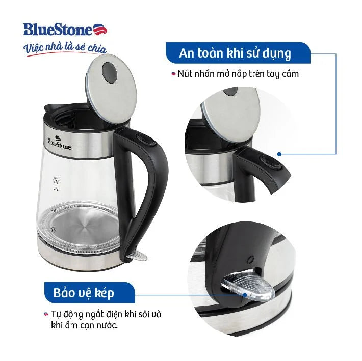Ấm Đun Siêu Tốc BlueStone KTB-3426 1.7 Lít 1800-2150W