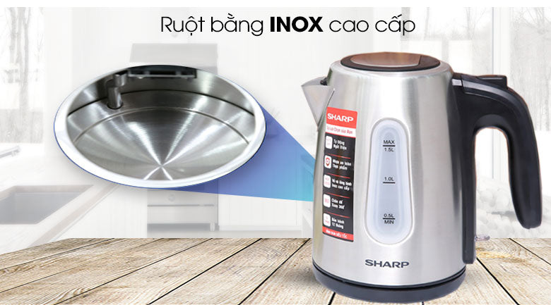 Ấm đun siêu tốc Sharp EKJ-15EVS-ST